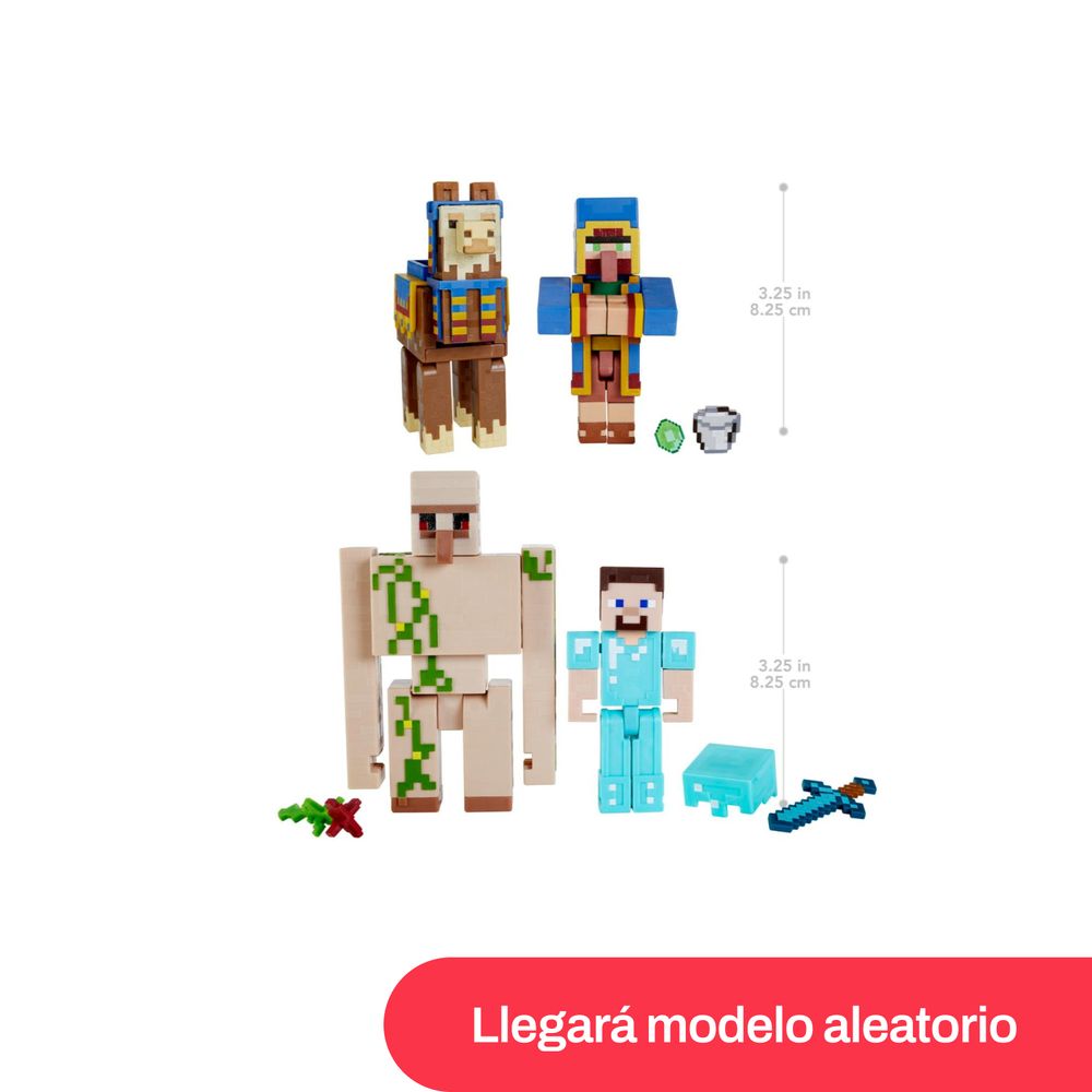 Figura De Accion Pack X2 Minecraft Corefig 3.25