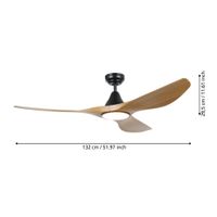 Ventilador Eglo Portsea Blanco-Madera