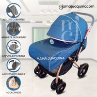 Coche Cuna De Lujo «LLANTONE» Blue