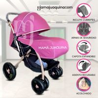 Coche Cuna De Lujo «LLANTONE» Pink