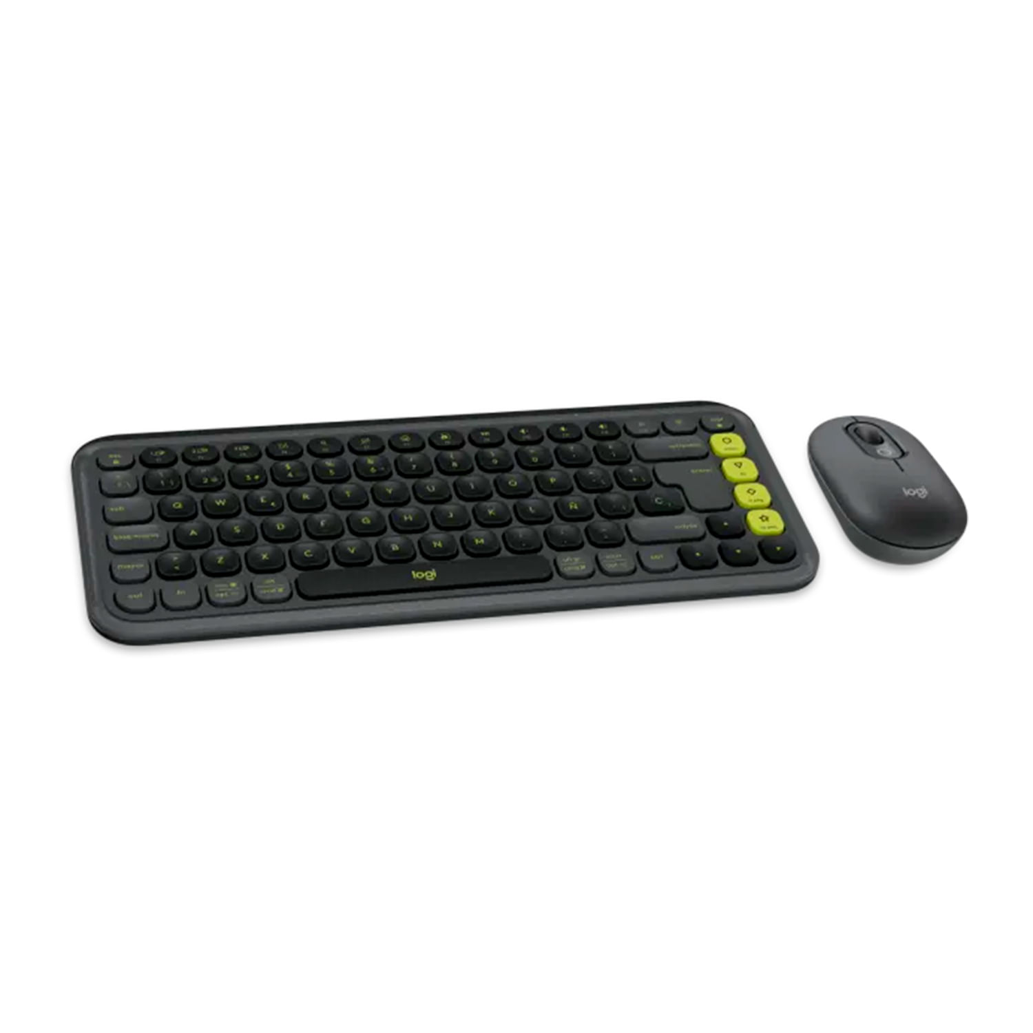 Teclado Logitech + Mouse Pop Icon Bluetooth Grafito y verde