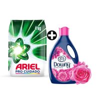 COMBO Detergente en Polvo Ariel Pro Cuidado 4kg + Suavizante Downy Floral 2.8 litros