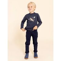 Polo Manga Larga Para Niño Algodón Reciclado Imagine Azul Hush Puppies Kids
