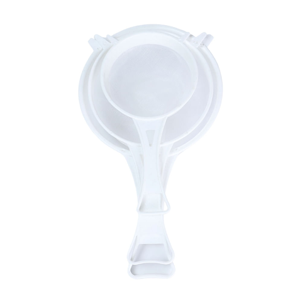 Set de 3 Coladores Nylon/PP/Acero Blanco Orange