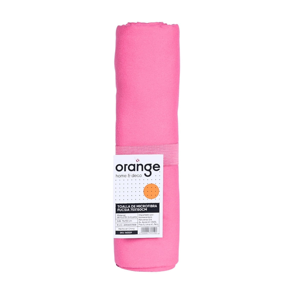 Toalla de Microfibra Fucsia 75x150cm Orange