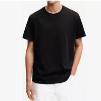 Polo Cuello Redondo Manga Corta Negro