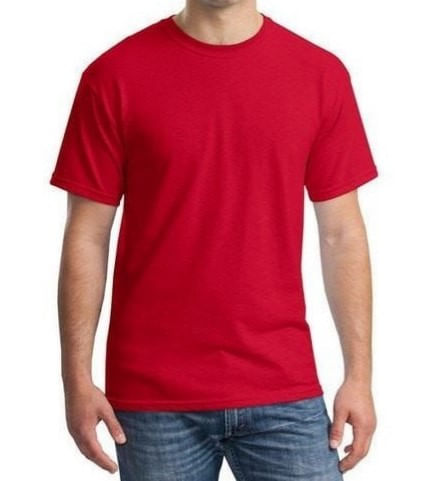 Polo Cuello Redondo Manga Corta Rojo