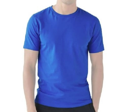 Polo Cuello Redondo Manga Corta Azulino