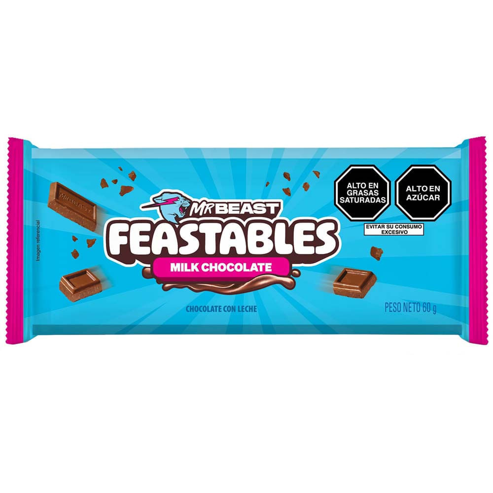 Chocolate FEASTABLES Milk Paquete 60g