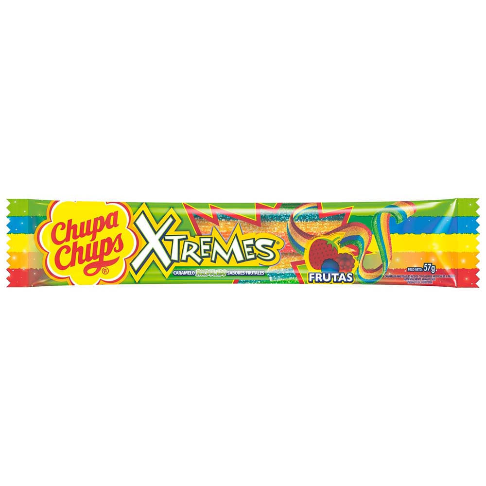 Caramelos Masticable Ácido CHUPA CHUPS Xtremes Belts Bolsa 57g