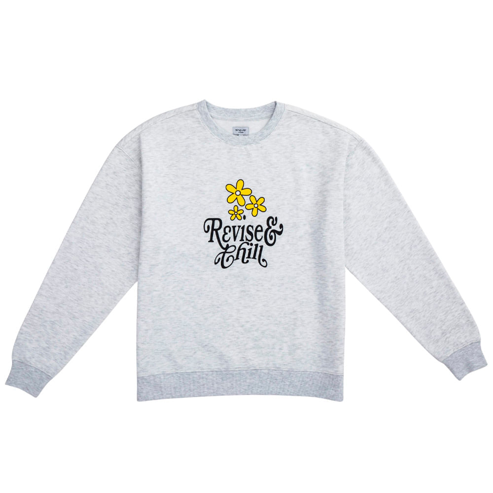 Polerones manga larga cuello redondo print Mujer SINGULAR