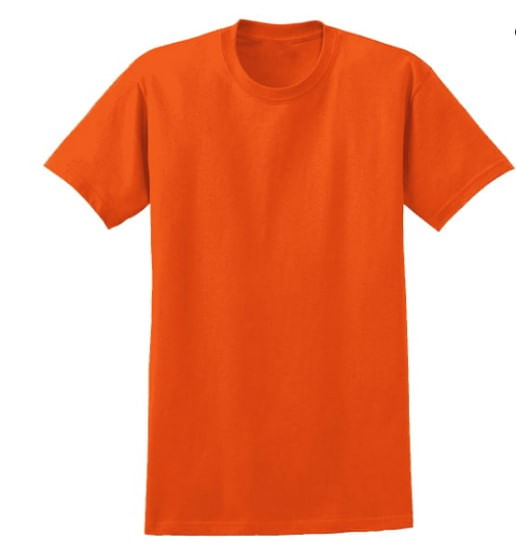 Polo Cuello Redondo Manga Corta Naranja