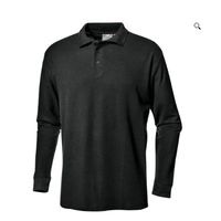 Polo Camisero Manga Larga Negro