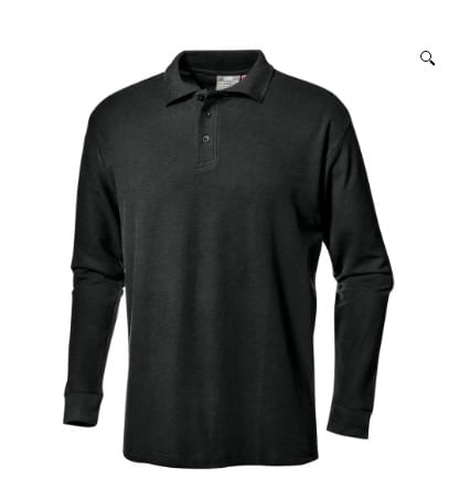 Polo Camisero Manga Larga Negro