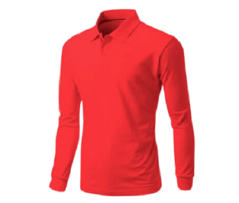 Polo Camisero Manga Larga Rojo