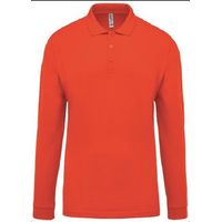 Polo Camisero Manga Larga Naranja