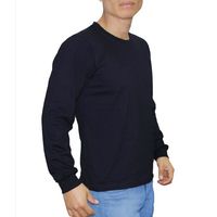 Polo Cuello Redondo Manga Larga Azul Marino