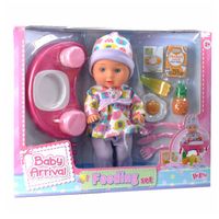 Set Muñeca Deluxe Alimentando A Bebe 30 Cm