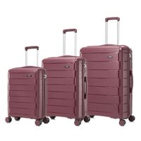 Maletas de Viaje Set de 3 Monaco Vino Oscuro MOJVO
