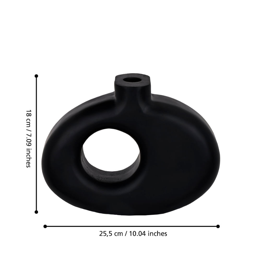 Jarrón Negro Eglo Melobody H180 A75
