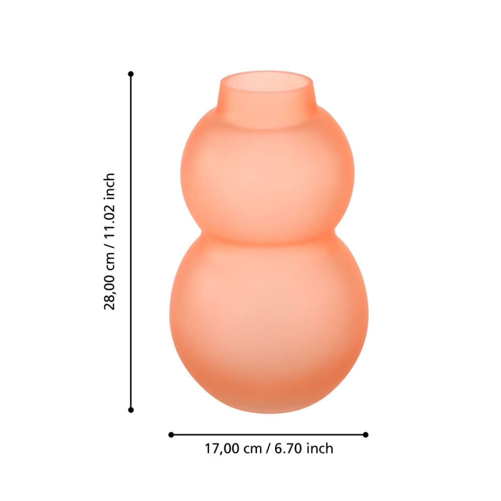 Jarrón Naranja Eglo Bevato D170