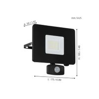 Aplique Faedo 3 Led Negro