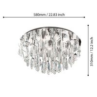 Lámpara De Techo Eglo Crystal Cala