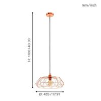 Lámpara Colgante Eglo Carlton2 E27 1X6W
