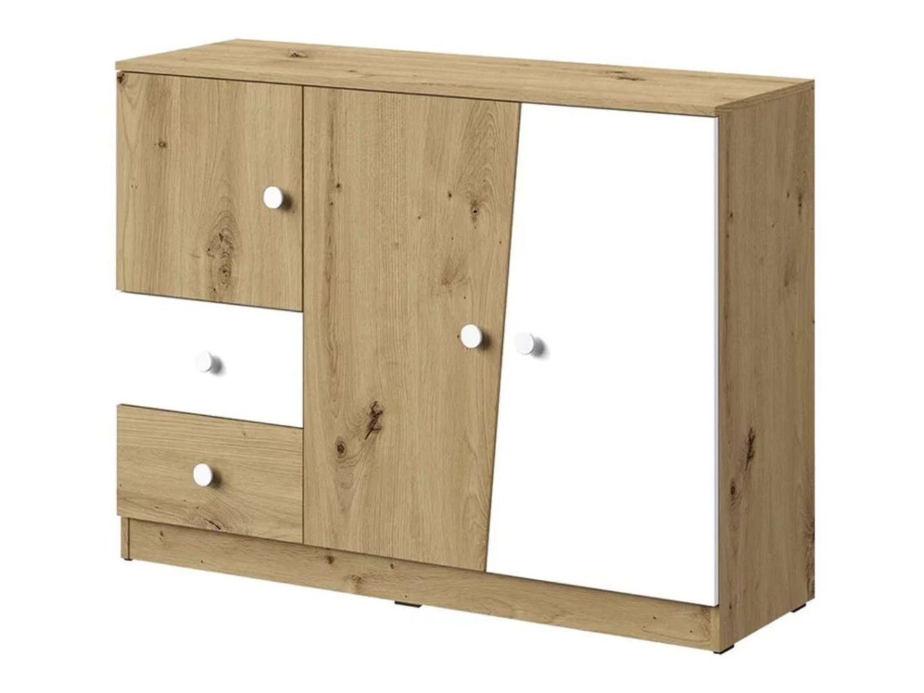 Cómoda Moderna Zepita 2 cajones 3 puertas TU MESITA