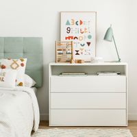 Cómoda Juvenil 3 cajones Budapest color Blanco TU MESITA