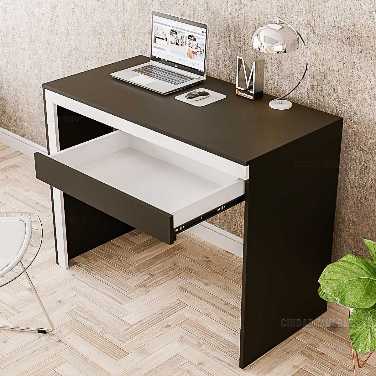 Escritorio Minimalista Oriana Moderno 100cm