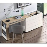 Cómoda con Escritorio Extensible Moderna RunRun Blanco