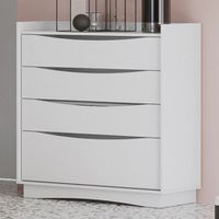Cómoda Moderna Gaspar 4 cajones color Blanco TU MESITA