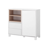 Cómoda Juvenil Owen 2 cajones color Blanco/Duna TU MESITA