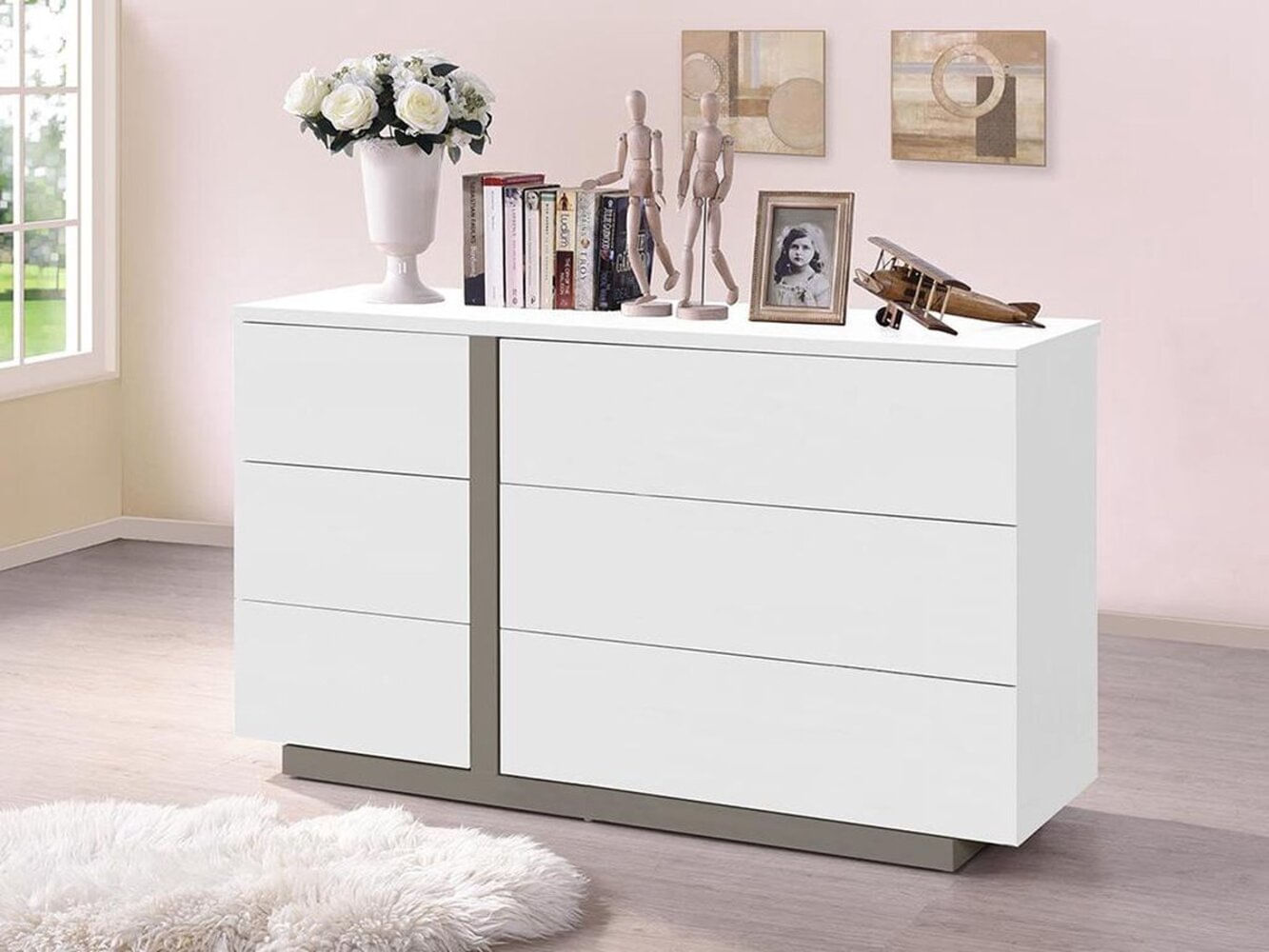 Cómoda Clásica Napoli 6 cajones color Blanco TU MESITA