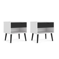 COMBO X 2 Veladores Vintage Urantia Blanco/Negro