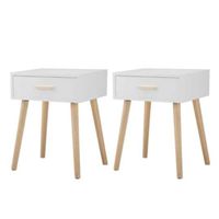 COMBO X 2 Veladores Vintage Montreal Melamine Blanco