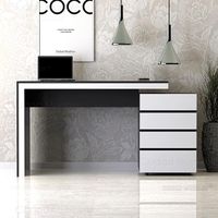 Escritorio Contemporáneo Sanse Negro 142cm