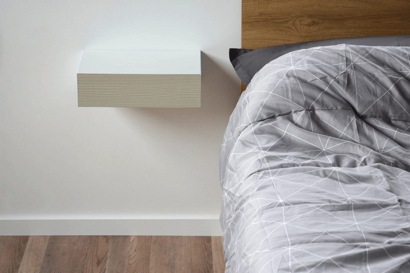 Velador Flotante Contemporáneo Danés Blanco 48cm