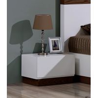 Velador Mesa de Noche Paraiso color Blanco 1 cajón TU MESITA