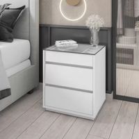 Velador Moderno Yidah con Organizador Blanco