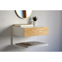 Velador Flotante Contemporáneo Mehr Blanco-Marrón 48cm