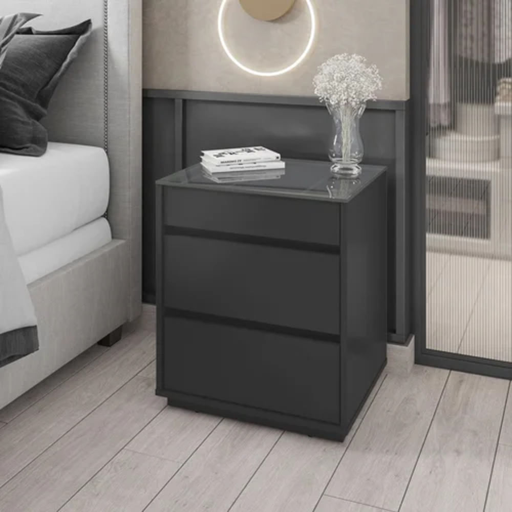 Velador Moderno Yidah con Organizador Negro