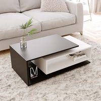 Mesa de Centro Apolonia Melamine Negro y Blanco