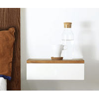 Velador Flotante Contemporáneo Tame Blanco-Marrón 40cm