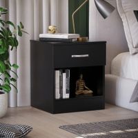 Velador Moderno 1 cajon Petit Color negro TU MESITA