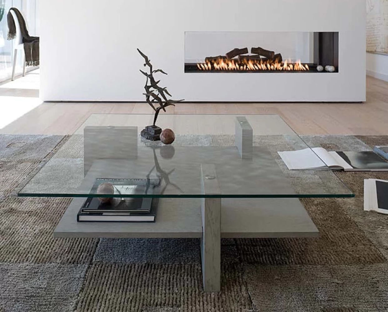 Mesa de Centro Contemporánea Marabi Gris 100 cm