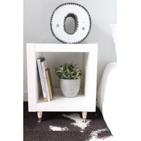 Velador Minimalista Cubé Blanco 51cm