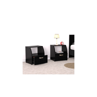Velador Moderno Joana Negro 1 Cajón