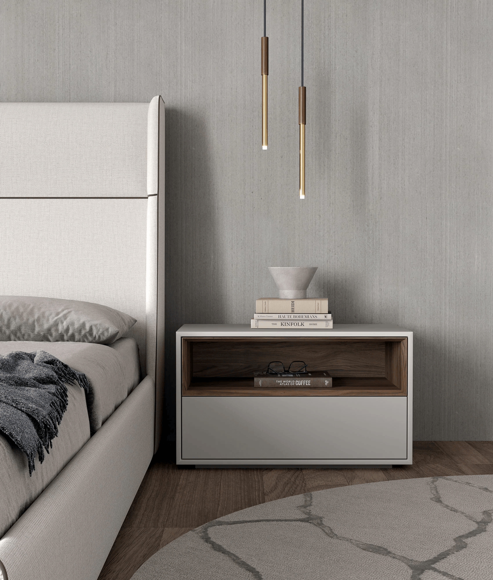 Velador Contemporáneo Gwen Blanco 76 cm